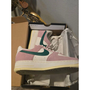 Women's Nike Air Force 1 8.5 Pink Green Sneakers/ Mens 7
